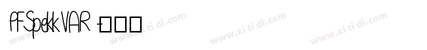PFSpekkVAR 字体转换
